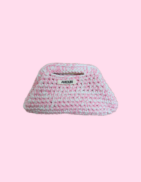 Clutch bag in Bubblegum Pink