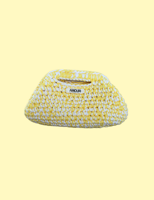 Clutch bag in Butter Yellow