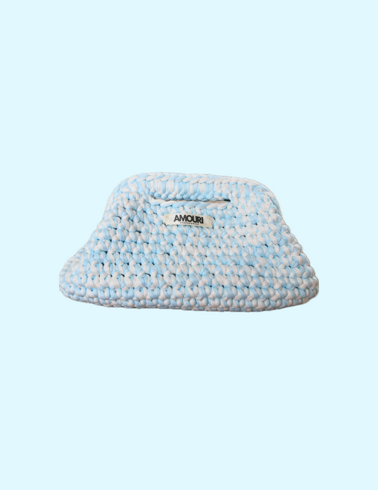 Clutch bag in Berry Blue